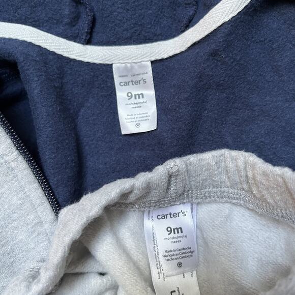 Carter's Two Piece Sweatsuit Outfit 9m - Picture 4 of 5